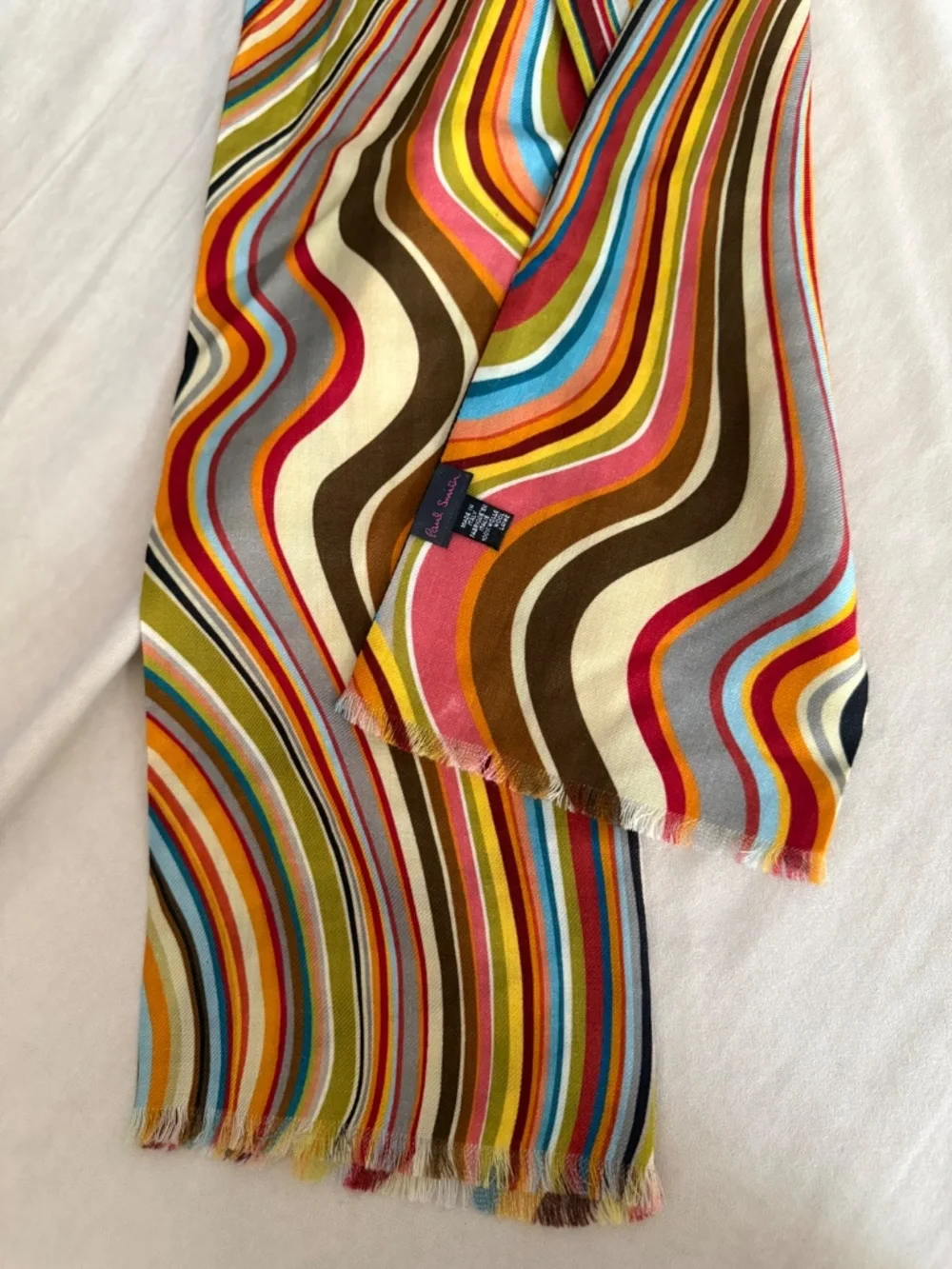 PAUL SMITH Women's 'swirl' Silk Scarf Multicolour